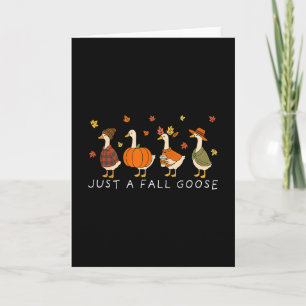 Lustig nur eine gemütliche Gans Herbsttier Herbstg Karte