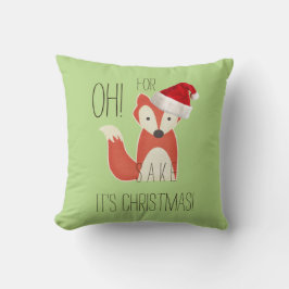Lustig oh für Fox-Grund ist es Weihnachten Kissen