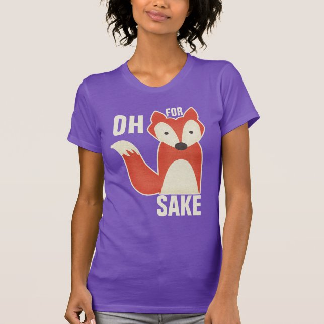 Lustig oh, für Fox-Grund lila T-Shirt (Vorderseite)