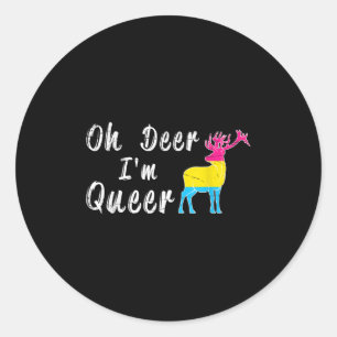 Lustig Oh Lieber Ich Bin Queer Lgbtq Pride Monat G Runder Aufkleber