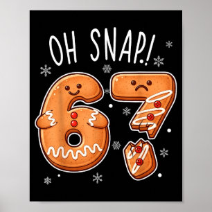 Lustig Oh Snap 67 Lebkuchen-Weihnachtsmänner Poster