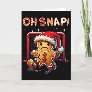 Lustig Oh Snap Hockey Lebkuchen Weihnachten Santa Karte