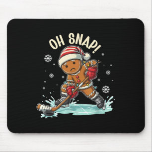 Lustig Oh Snap Weihnachten Lebkuchen spielt Eishoc Mousepad