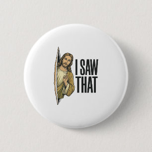 Lustig religiös Ich sah das Vintage Button