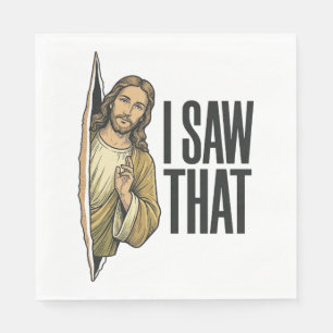 Lustig religiös ich sah das Vintage Serviette