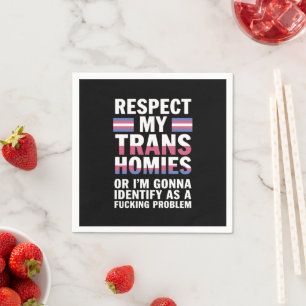Lustig Respektiert meine trans Homies Gay Pride Mo Serviette