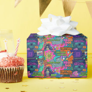 Lustig Retro Geschenkpapier