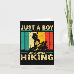 Lustig Retro Nur Ein Junge Der Wandern Liebt  Karte