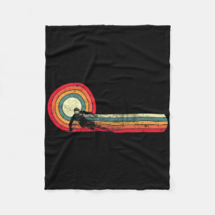 Lustig Retro Ski Vintage 80er 90er Skiabfahrt Dame Fleecedecke