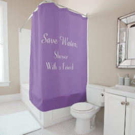 Lustig retten Sie Wasser Amethyst Duschvorhang