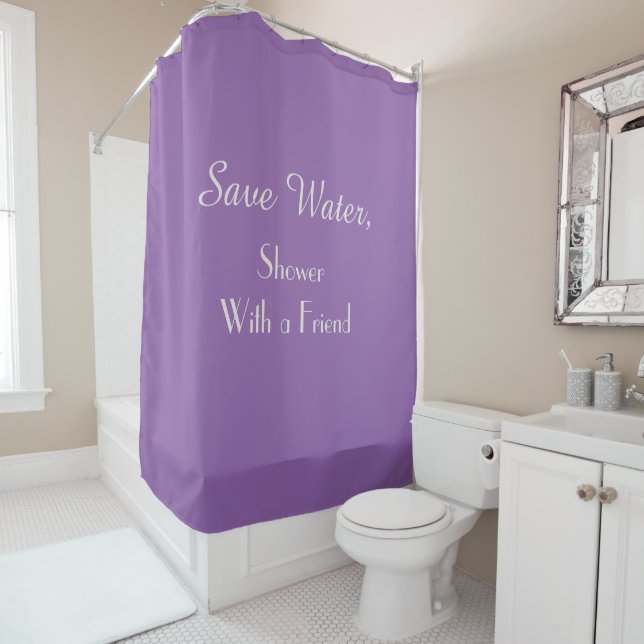 Lustig retten Sie Wasser Amethyst Duschvorhang (Beispiel)