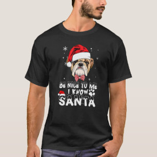 Lustig Sei Nett Zu Mir Ich Kenne Santa Pit Bull Hu T-Shirt