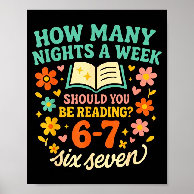 Lustig Six Seven 6 7 Meme Lehrer Design Für Männer Poster (Vorne)
