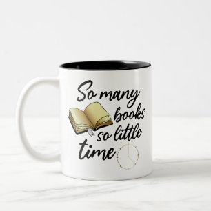 Lustig So Viele Bücher So Wenig Zeit Zweifarbige Tasse