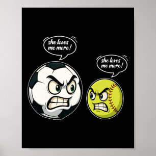 Lustig Softll Fußball Mädchen Frauen Tochter Sie L Poster
