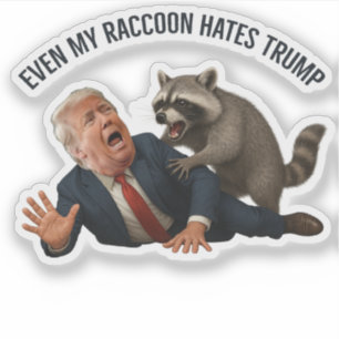 Lustig Sogar Mein Waschbär Liebt Trump 2025 Anti-T Aufkleber