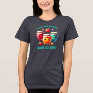 Lustig Süß, diese Lady kann jammen! Tri-Blend Shirt