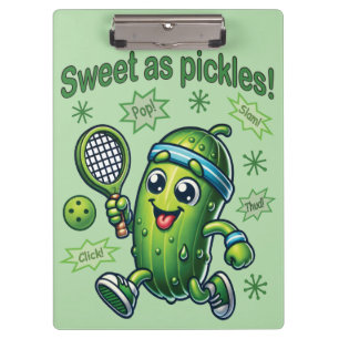 Lustig Süß wie Gurken Pickleball Klemmbrett