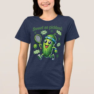 Lustig Süß wie Gurken Pickleball Tri-Blend Shirt