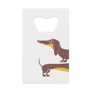 Lustig süßer Dachshund für langes Hunde-Elternteil Geldbeutel Flaschenöffner