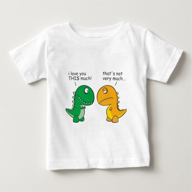 Lustig-t-Rex-klein-ArmCartoon Baby T-shirt (Vorderseite)