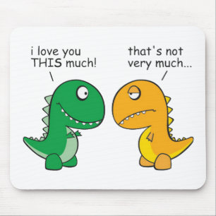 Lustig-t-Rex-klein-ArmCartoon Mousepad