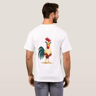 Lustig T-Shirt mit Hahn und Sprüche