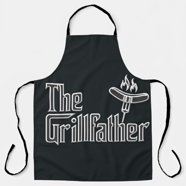 Lustig The Grillfather Schürze (Vorderseite)