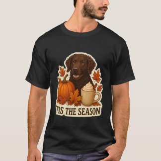 Lustig Tis Die Saison Curly-Coated Retriever Hund T-Shirt