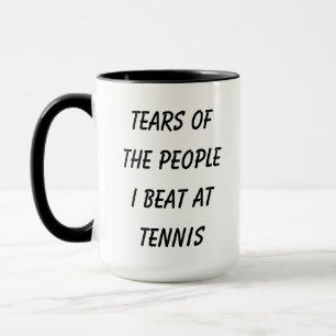 Lustig Tränen der Leute, die ich beim Tennis bes Tasse
