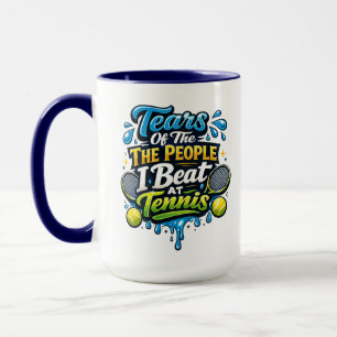 Lustig Tränen der Leute, die ich beim Tennis bes Tasse