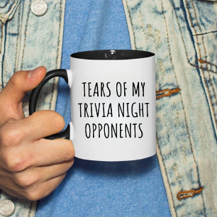 LUSTIG, TRÄNEN MEINER TRIVIA-GRAMMATIKNACHT-GEGNER TASSE