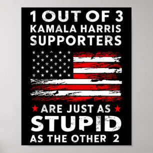 Lustig Trump 1 von 3 Kamala Harris Unterstützer Fe Poster