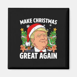 Lustig Trump 2024 Mach Weihnachten wieder großarti Magnet