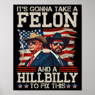 Lustig Trump Es Wird Einen Hillbilly Und Einen Ver Poster