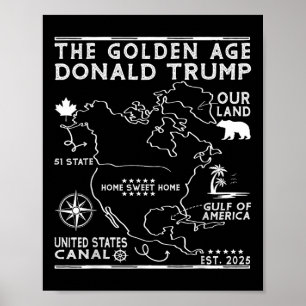 Lustig Trump Grönland Panama-Kanal Kanada Mexiko G Poster