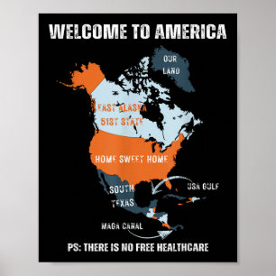 Lustig Trump Grönland Panama-Kanal Kanada Mexiko G Poster