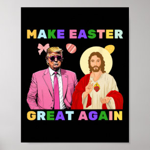 Lustig Trump Jesus Christus macht Ostern wieder gr Poster