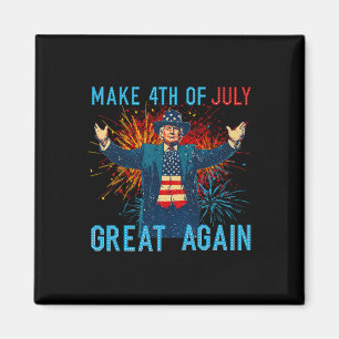 Lustig Trump macht 4. Juli wieder großartig Feuerw Magnet