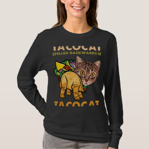 Lustig und süß Tacocat Taco Katze rückwärts buchst T-Shirt