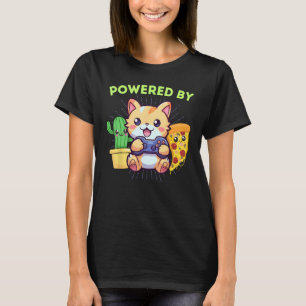 Lustig unterstützt von Gamer-Katze Pflanzen Pizza  T-Shirt