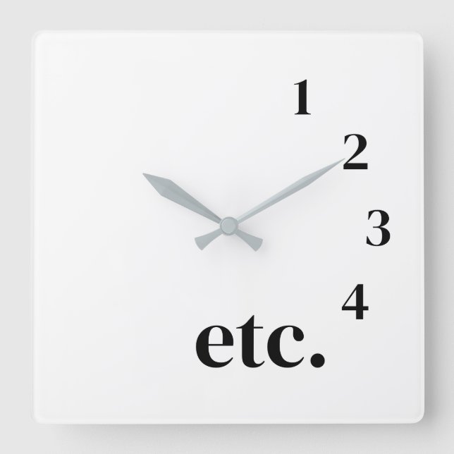 Lustig usw. quadratische wanduhr (Vorderseite)