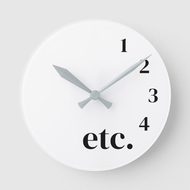 Lustig usw. runde wanduhr (Vorderseite)