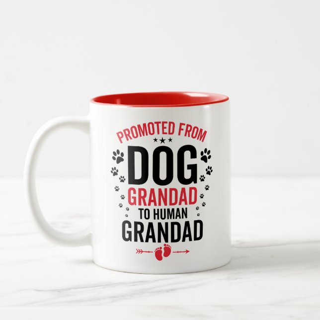 lustig, von Hundehirte zu Menschenhirte befördert Zweifarbige Tasse (Links)
