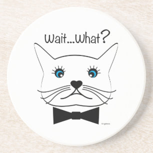 Lustig Warten...Was? Schielaugen-Katze, Cool Getränkeuntersetzer
