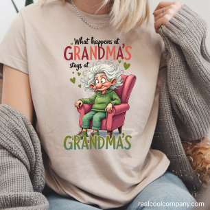 Lustig Was bei Oma passiert, bleibt bei Oma Tri-Blend Shirt