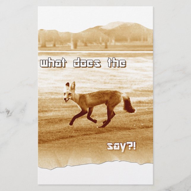 lustig, was der Fuchs sagt Briefpapier (Vorderseite)