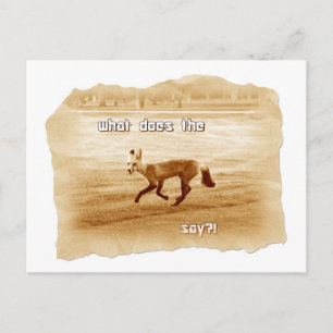 lustig, was der Fuchs sagt Postkarte