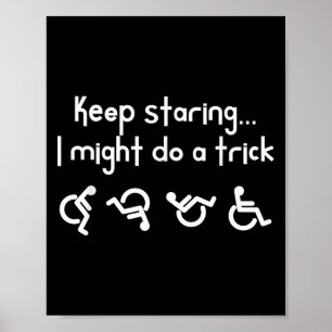 Lustig Weiter Starren Ich Könnte Einen Trick Mache Poster