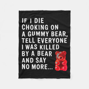 Lustig Wenn ich an einem Gummibär ersticke, erzähl Fleecedecke